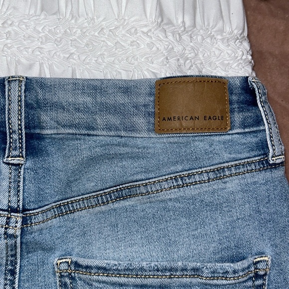 American Eagle super stretch cut- off distressed denim shorts. - Picture 3 of 5